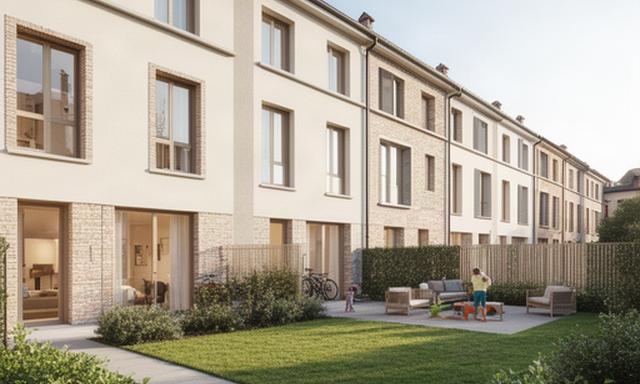 Villetta a schiera con giardino privato e spazio esterno per una famiglia a Mantova